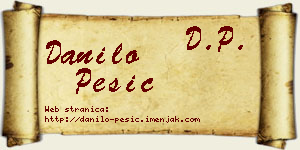 Danilo Pešić vizit kartica